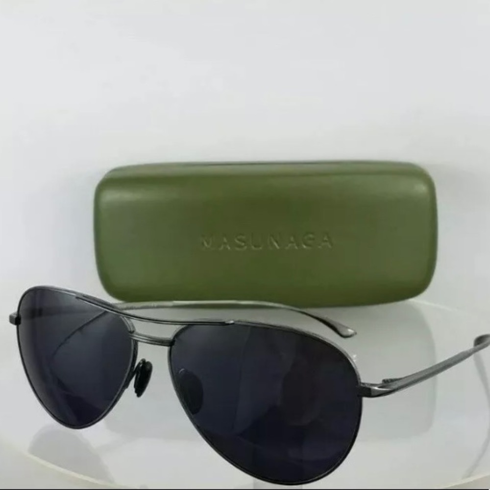 Masunaga 9006 Titanium aviator sunglasses-gunmetal